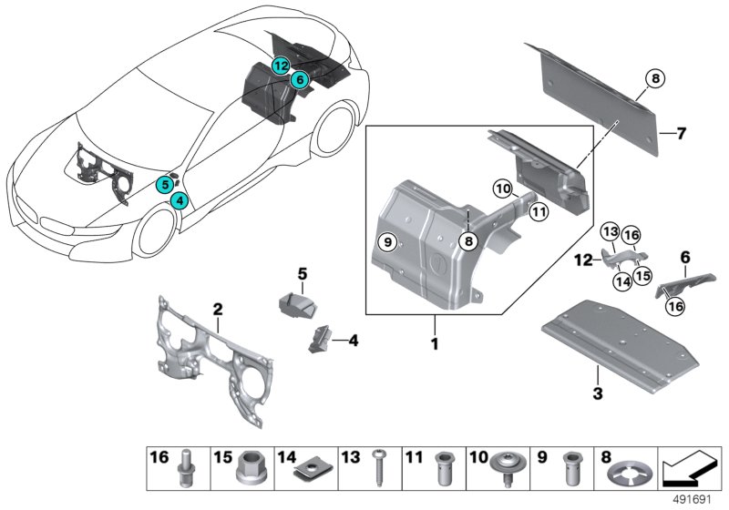 Sound insulating rear