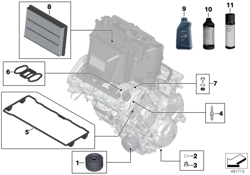 Service olio motore / Ispezione