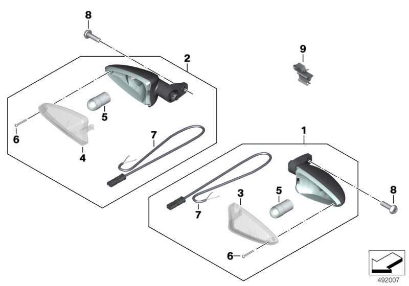 Turn indicators, front