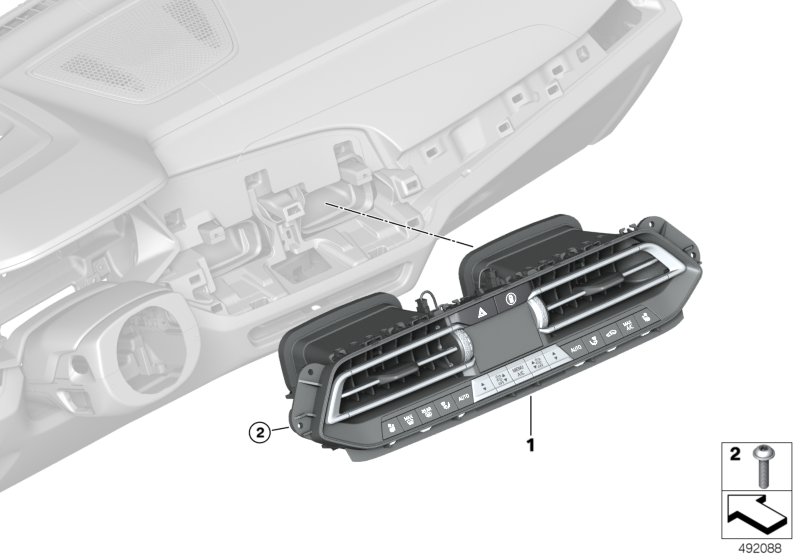 Bediening automatische airconditioning