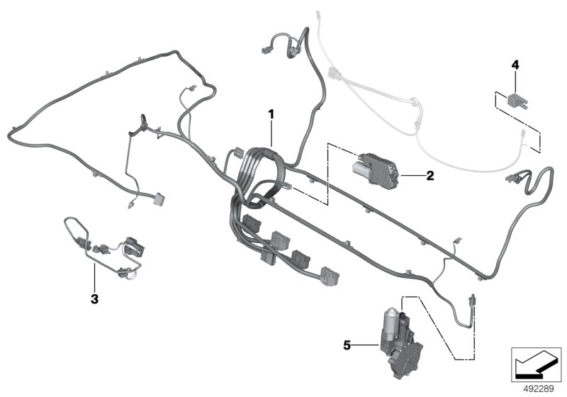 Convertible top electr.system/harness