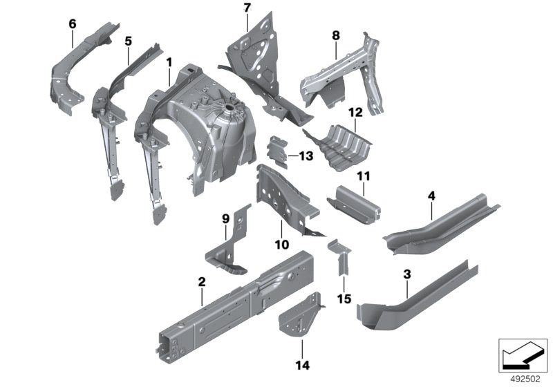 Tekerlek davlumbazı/Motor taşıyıcısı