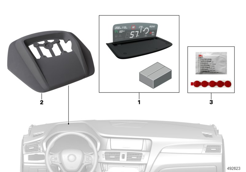 BMW Head-Up Screen fab.çıkışlı nav.için