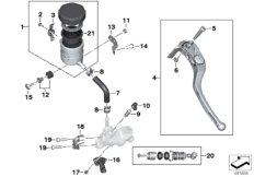 Componentes conjunto freno manual