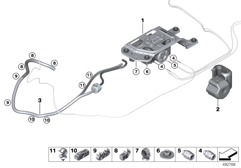 Self-levelling susp./air supply system