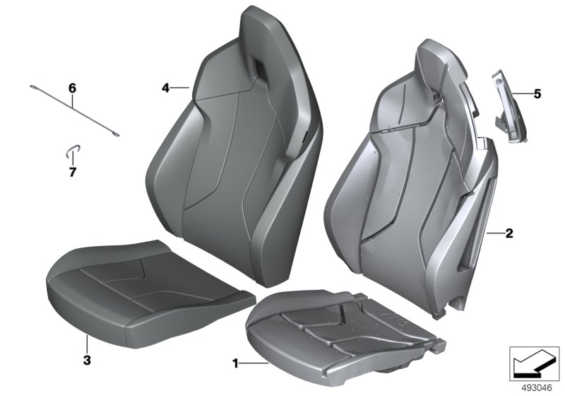 Seat, front, cushion, & cover,basic seat