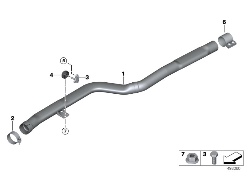 Catalytic converter/front silencer