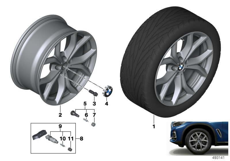 BMW LA wheel V-spoke 735 - 19"