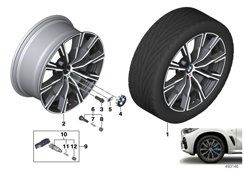 BMW roue AL rayons en étoile 740M - 20"