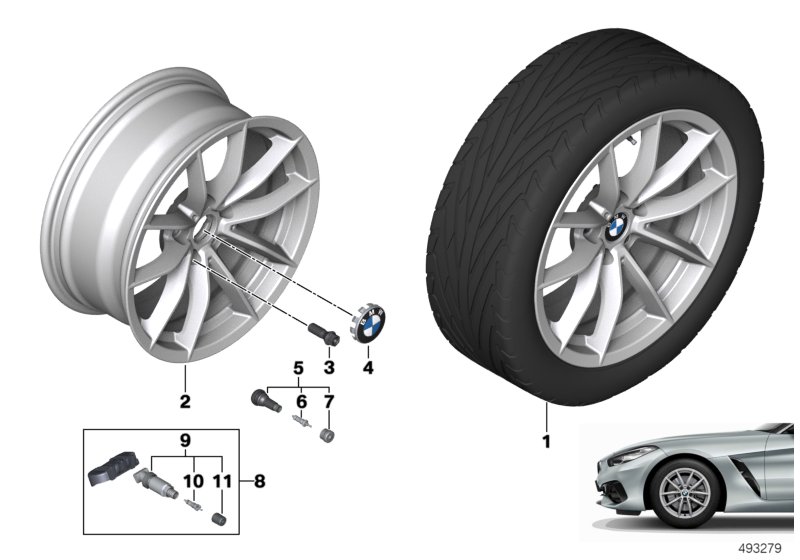 BMW hf.al.met.tek.V kollu jant 768 - 17"