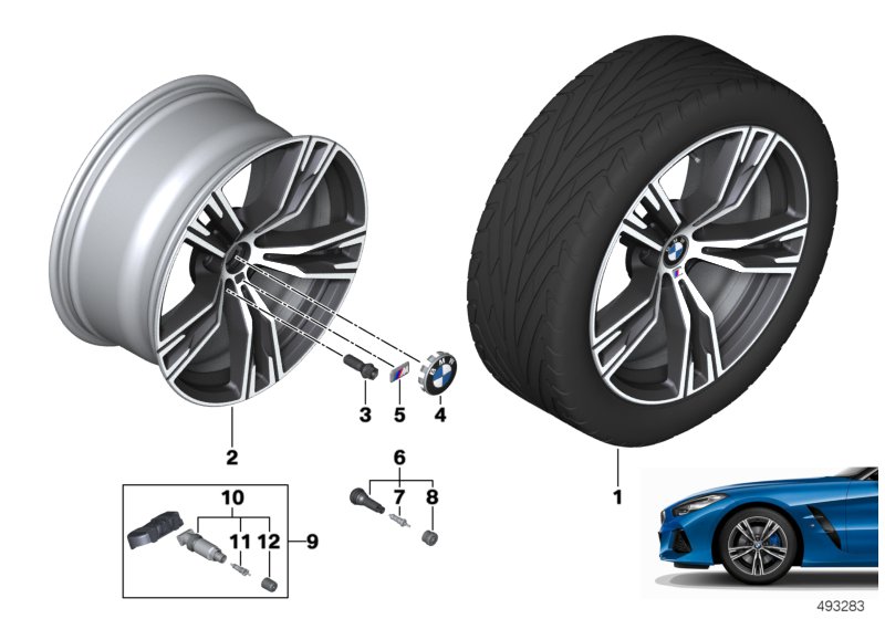 BMW アロイ ホイール ダブルスポーク 798M - 18 インチ