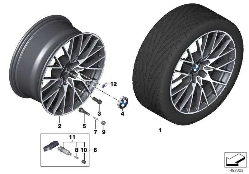 BMW ruota LL razza a Y 788M - 19"