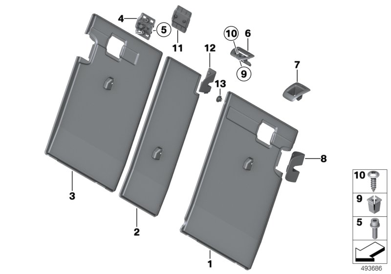 Habillages d'assise de siège arrière