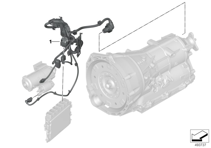 Kabelboom motor transmissiemodule