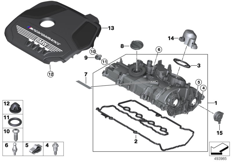 Cylinder head cover/Mounting parts