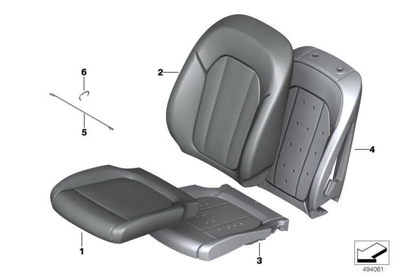 Seat, front, cushion, & cover,basic seat