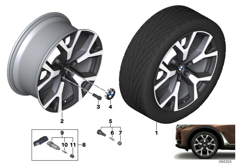 BMW roda li.le.raio Y 752 - 21"