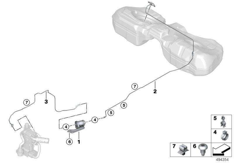 Circuito de combustível/bomba/tubo