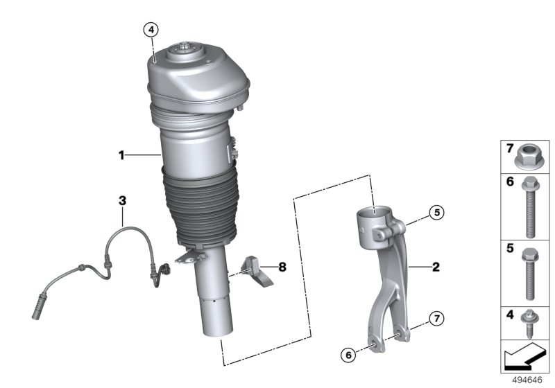 Suspensão pneumática dianteira