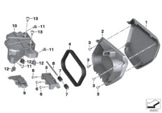 ストレージ コンパートメント レッグ シールド