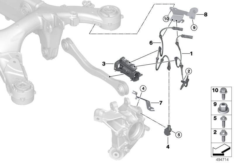 Wheel speed sensor/acceleration sensor