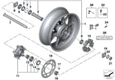 Cast rim, rear