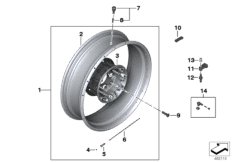 Spoke wheel, rear