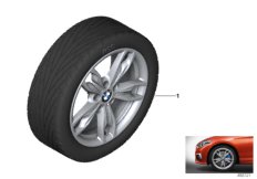 BMW roue AL M rayons doubles 436M - 18"