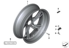 Cast rim, rear