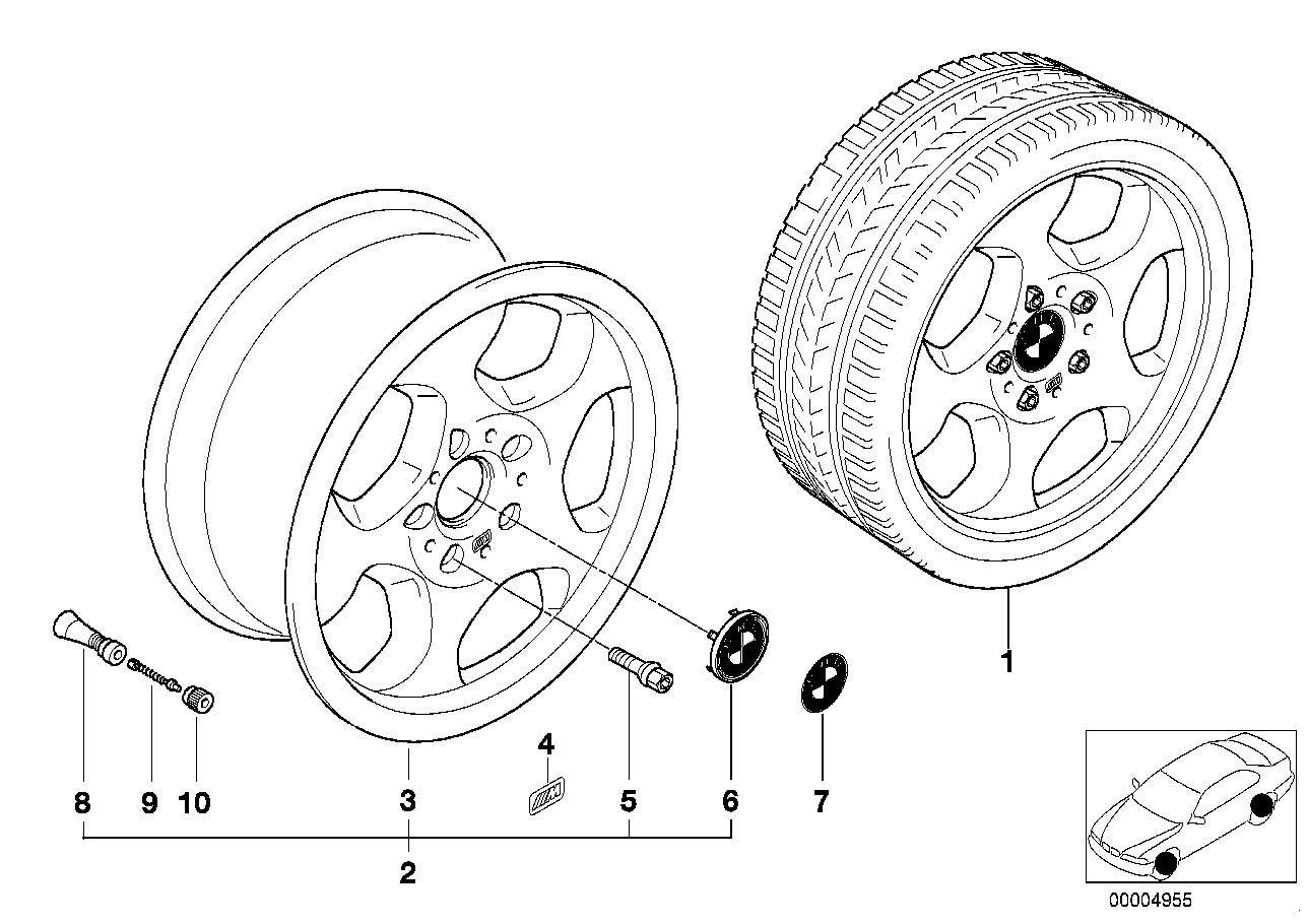 Диск стиля M Kontur (диз. 23)