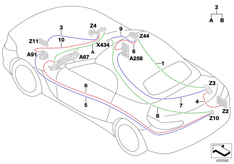 Supply cable main wiring harness