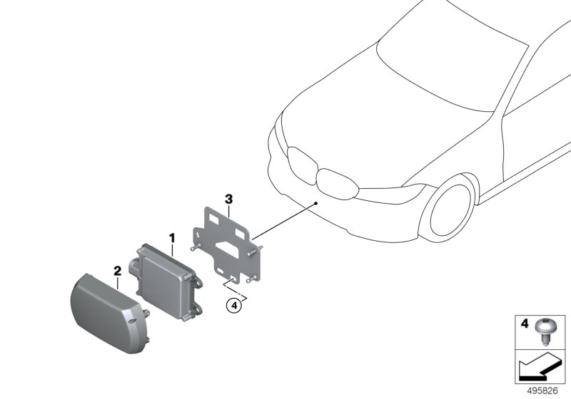 Frontradarsensor verre omgeving