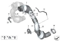 Engine-compartment catalytic converter