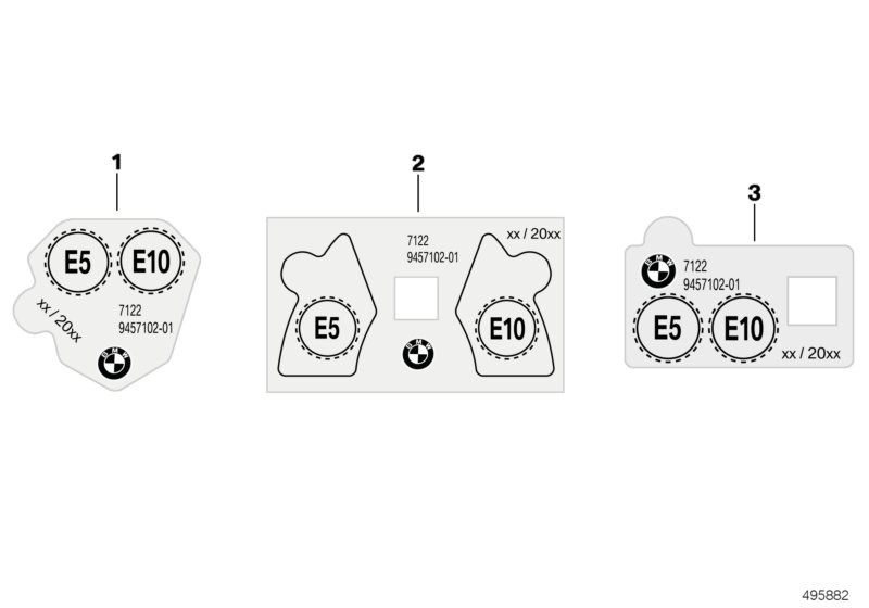 Information plate, fuel