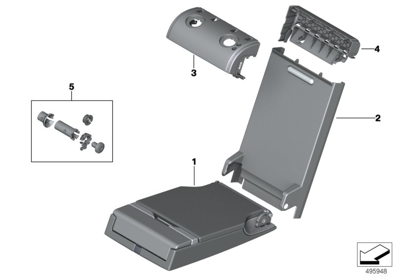 Rear seat centre armrest