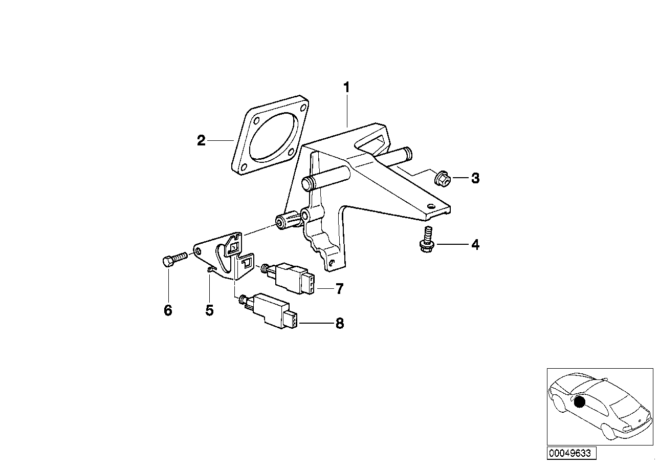 Pedal-lagerblock