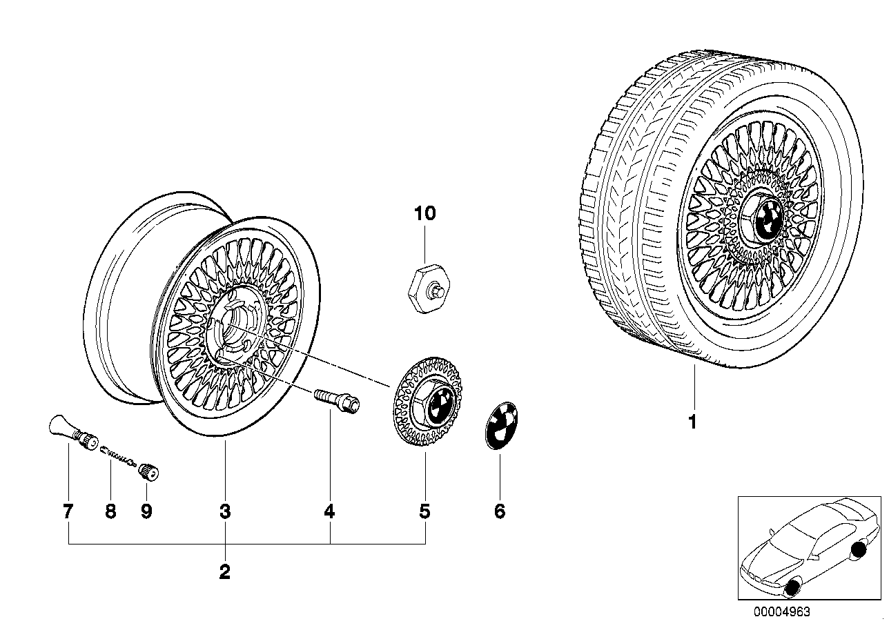 Дизайн с крестообразными спицами(диз.17)