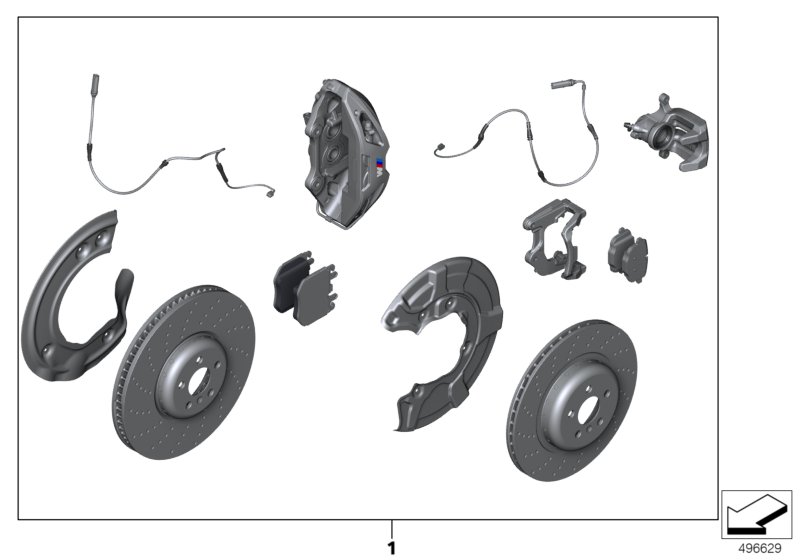 Set, M Performance brake, front/rear