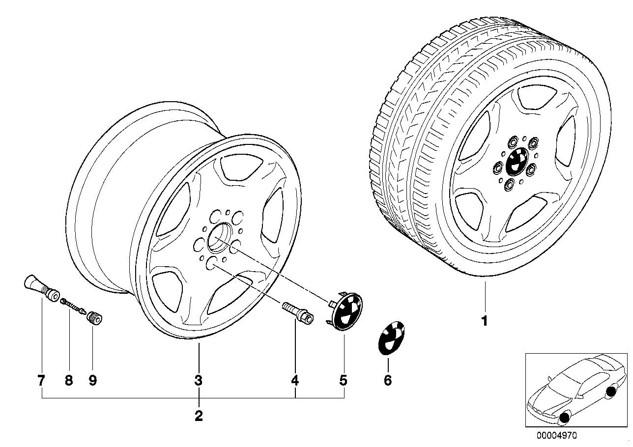 Jante à étoile plate (Styl. 16)