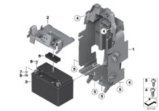 Battery with holder