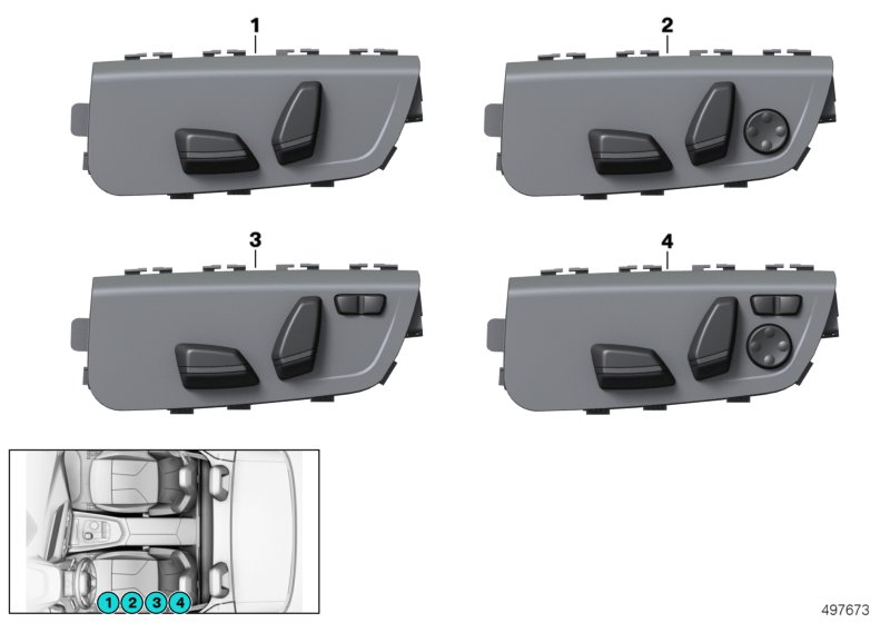 Seat adjustment switch, driver