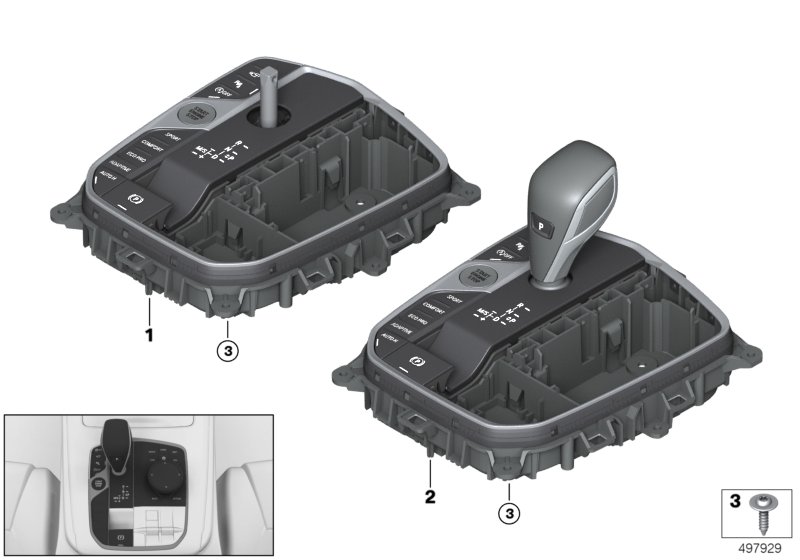 Repair kit centre console control panel