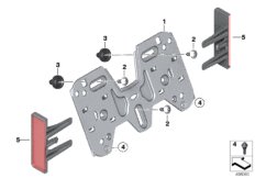 Adaptateur de plaque d'immatricul.