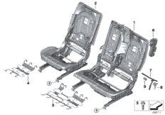 座椅 后部 座椅骨架 舒适型座椅