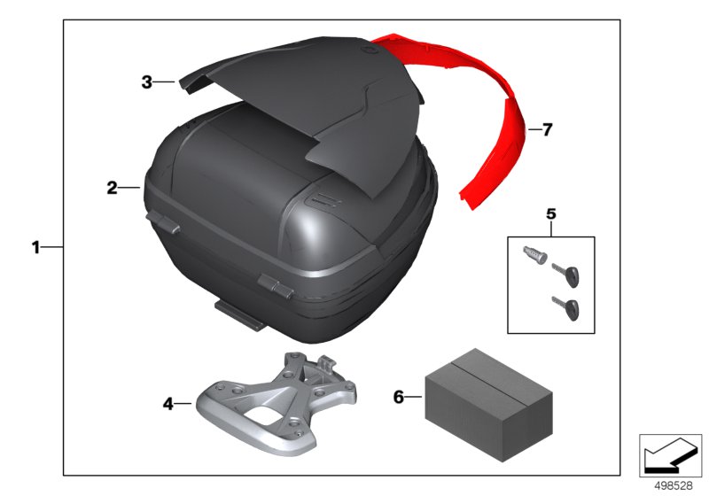 Topcase Light 29l with adapter plate