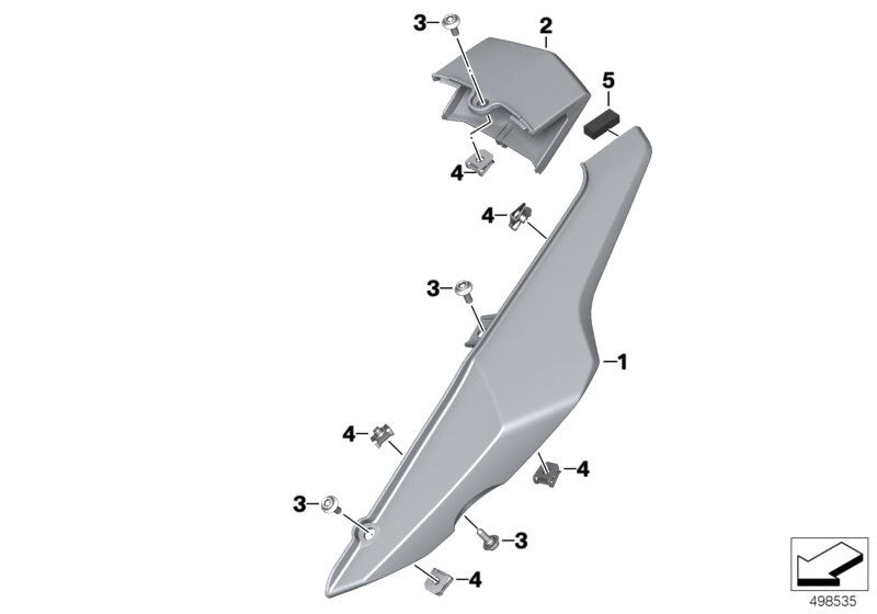 Habillage arrière pièce brute