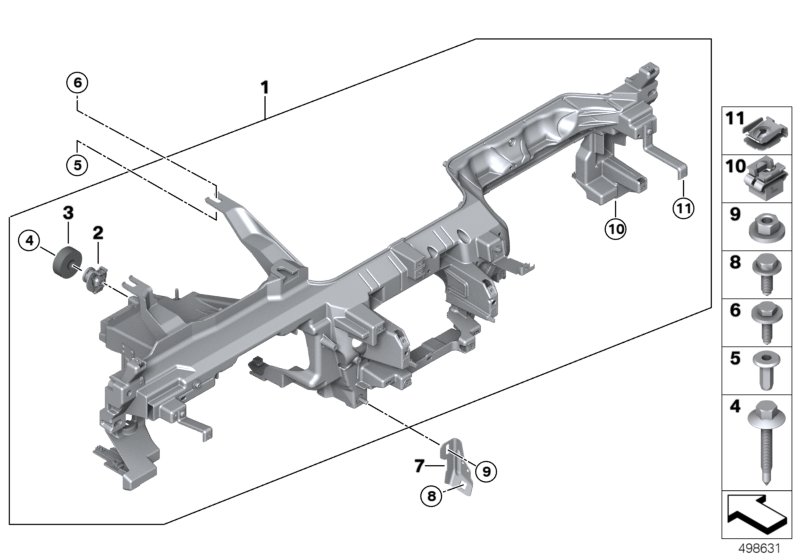 Träger Instrumententafel