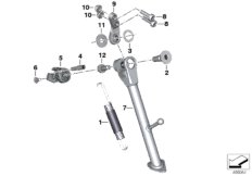 Béquille latérale opération technique