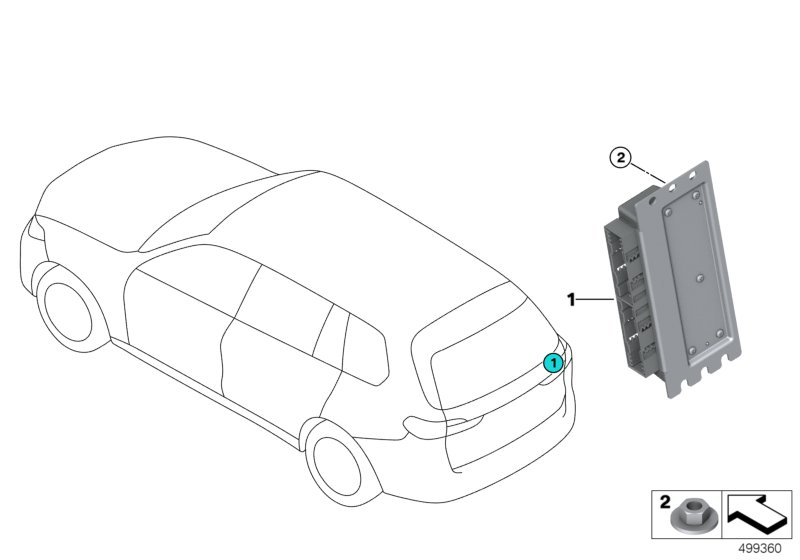 Rear axle differential control unit