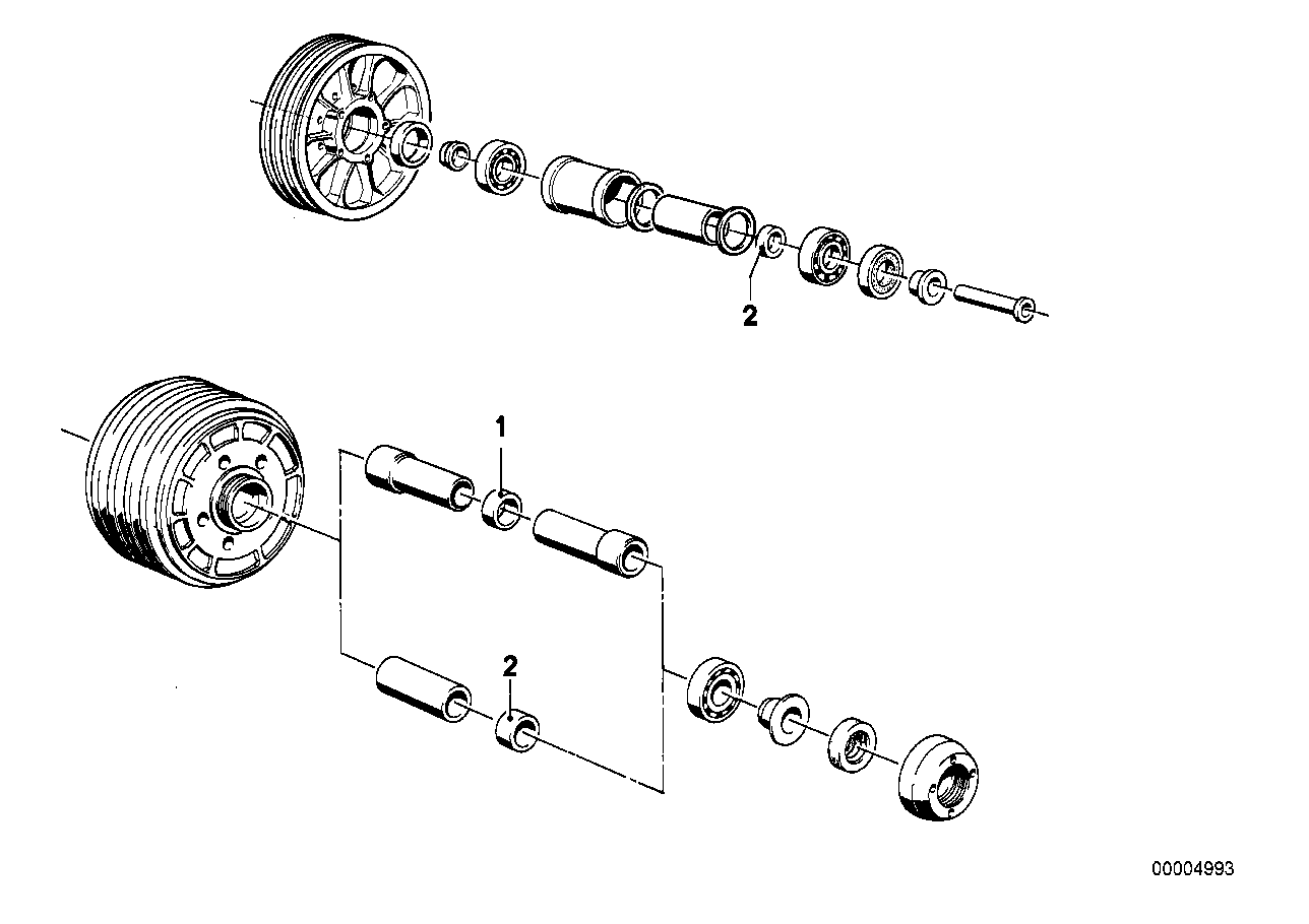 Ruota a raggi-rondella distanziatrice